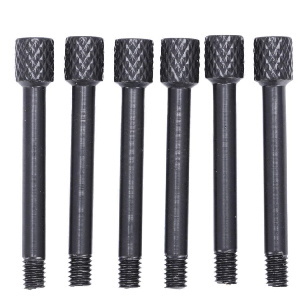 6 Pcs Brass Electric Guitar Tremolo Bridge Saddle Clamp Lock String Screw/String Through Screw/Not Need Insert Block Black 6031951781223