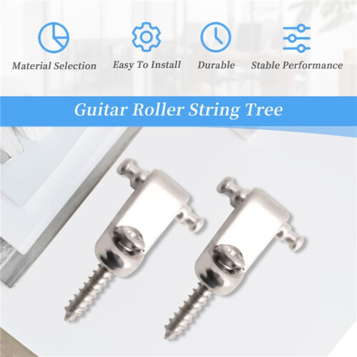 Un Set 2 Pz elettrica rullo della stringa della chitarra Albero fermo della stringa - argento 1
