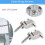 A Set 2 Pcs Electric Guitar Roller String Tree String Retainer - Silver 5
