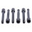 6 Pcs Brass Electric Guitar Tremolo Bridge Saddle Clamp Lock string Screw/String through Screw/Not need Insert Block Black 2