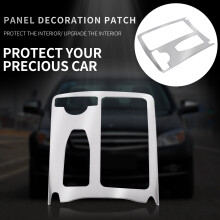 Car Styling Interior Stainless Steel Sticker Water Cup Holder Panel Decoration Trim for   C Class W204 2009-2014 Lhd