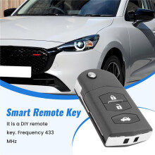 Car Remote Key 3 Buttons 80-Bit 63 Chip Car Key Fob Fit for 2 3 5 6 RX8 MX5 433Mhz