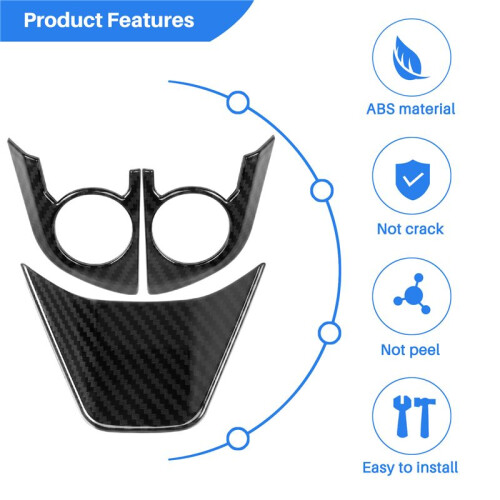 3PCS Steering Wheel Button Decorative Cover for  Camry 2018 2019 8Th Multimedia Accessories 1
