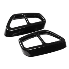 Edelstahl Auto Hinten Doppelauspuffschallrohrabdeckung Verkleidung Auspuffschallplatte für 5Er G30 G31 2017 2018