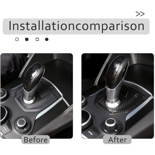 Car Replacement Part for  Giulia Stelvio 2017-2019 Center Console Gear Shift Panel Cover Trim Accessories 2