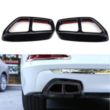 Stainless Steel Car Rear Dual Exhaust Muffler Pipe Cover Trim Exhaust Muffler Panel For- 5 Series G30 G31 2017 2018