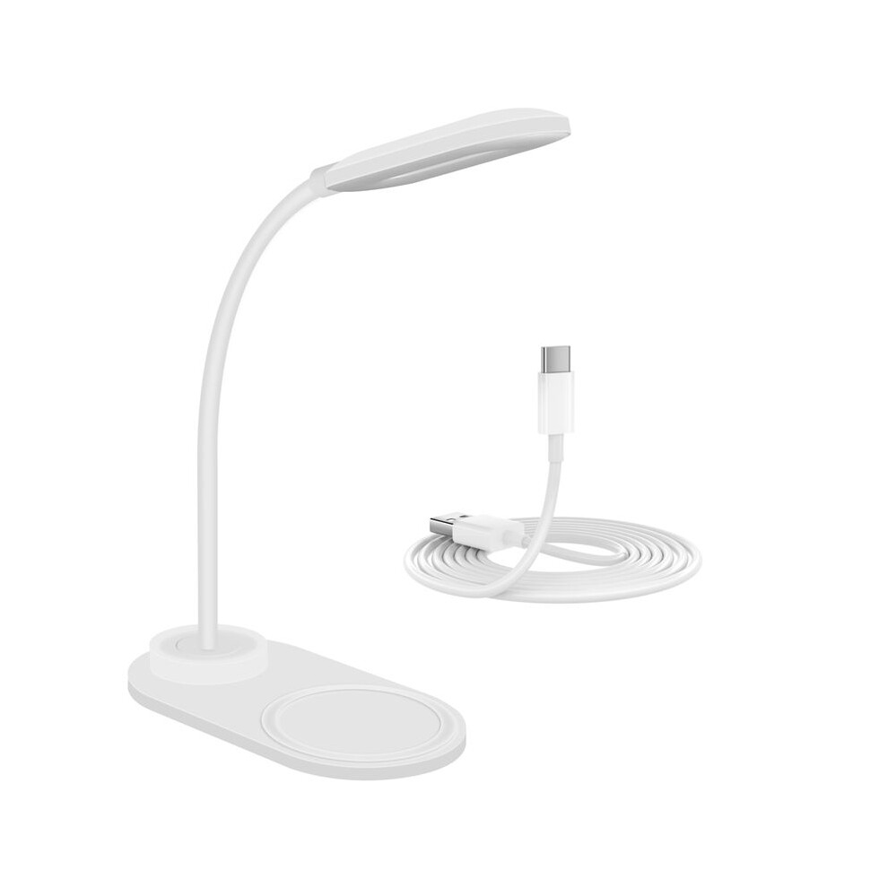Dimmable Led Desk Lamp With Wireless Charger, Wireless Charging Desk Flexible Rotation Press Control Night Light 4711127633762