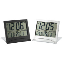 2 StüCk Digitaler Reise Wecker Uhr Faltbare LCD Uhr mit Kalender Temperatur Schlummer Modus Tragbare Display Tisch Uhr