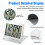 2 Pcs Digital Travel Alarm Clock Foldable LCD Clock with Calendar Temperature Snooze Mode Portable Display Desk Clock 1