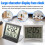 2 Pcs Digital Travel Alarm Clock Foldable LCD Clock with Calendar Temperature Snooze Mode Portable Display Desk Clock 6