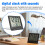 2 Pcs Digital Travel Alarm Clock Foldable LCD Clock with Calendar Temperature Snooze Mode Portable Display Desk Clock 4