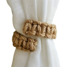 Nordic Wind Gordijn Bandage Handgeweven Altijd Veranderende Katoenen Touw Gordijn Band Geweven Gordijn Kabelbinders Dik Bruin