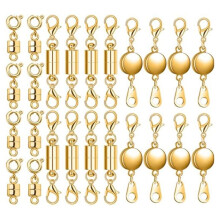 24Pcs Magnetic Necklace Clasps & Closures,Jewelry Clasp Connector Locking Clasp Bracelet Extender for Jewelry Making