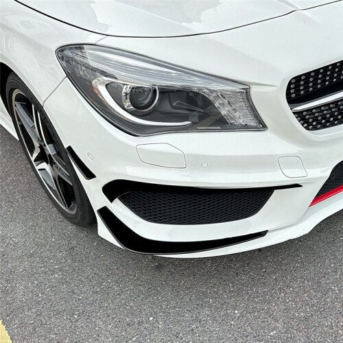 For   CLA Class C117 AMG  2013-2015 Front Bumper Lip Splitter Spoiler Diffuser Cover Trim Bright Black 1