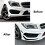 For   CLA Class C117 AMG  2013-2015 Front Bumper Lip Splitter Spoiler Diffuser Cover Trim Bright Black 4