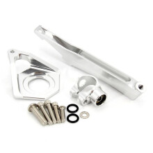 Kit Staffa di Montaggio Ammortizzatore Stabilizzatore di Sterzo per Moto per YZF-R6 YZF600 2003 2004 2005 Argento