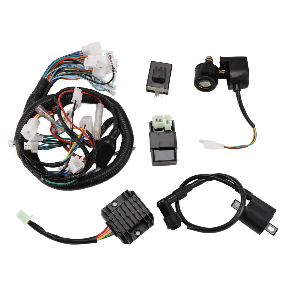 Motorcycle Electrical Wiring Harness Wire Cable For Jiling Cg125 Zj125 Cdi Regulator Ignition Coil Black 6034060635913