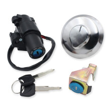 Motorcycle Ignition Lock Lock GAS Fuel Tunk Cap Lock with Key Set for XL125V 2001-2006