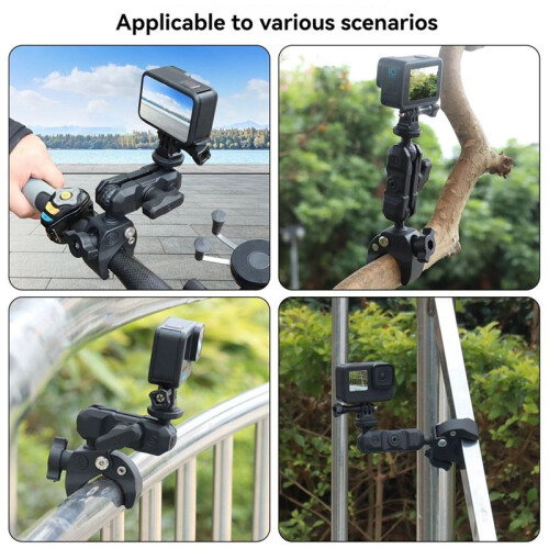 Motorcycle Riding Clip Fixed Bracket Flexible Adhesive Base Accessories Kit for   Action Camera 1