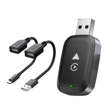 New Wireless Carplay Box + Aduio Aux Two-In-One Auto Converter, Car Wired to Wireless Car Projection Box