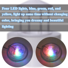 Brumisateur, Flotteur Anti-Éclaboussures, Port USB, 4 Lumières LED de Couleur, Machine à Brouillard, Brumisateur D'Eau de Fontaine, Atomiseur