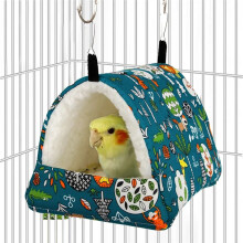 Lit D'Oiseau Imprimé Mignon, Tapis D'Écureuil de Lapin de Cage, Cage Suspendue D'Animal de Compagnie de Lit de Petit Animal Vert