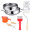 Honey Harvesting Beekeeping Tool Set Double Sieve Honey Strainer, Frame Grip, Coverless Fork, Coverless Needle Roller 1