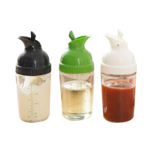 Saladedressing Shaker Container Zelfgemaakte Saladedressing Fles Mixer Maatvoering Dressing Giet Soft Grip 200ml