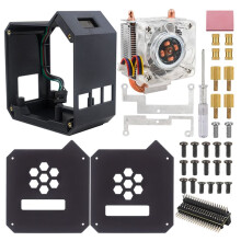 For Raspberry Pi 5 ABS Tower Case Kit Copper Tube Ice Tower Fan PWM JST RGB LED for RPI 5 Pi5