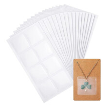 240 Pcs Necklace Chain Adhesive Pouches Jewelry Display Cards Pockets Necklace Earring Card Holders Packaging Pouches