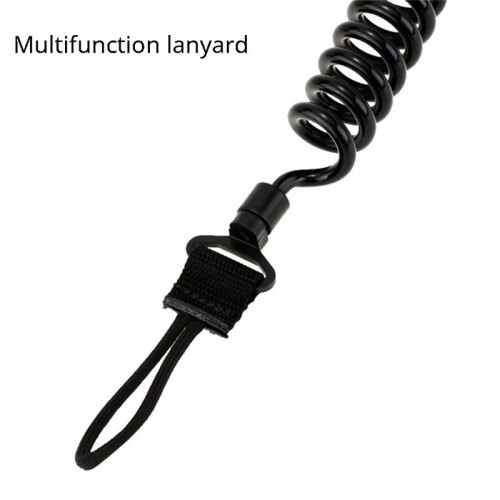 Lanière de Sécurité Multifonctionnelle Crazy Spring, Cordon Porte-Clés Élastique Résistant à L'Usure, Vert Foncé 2