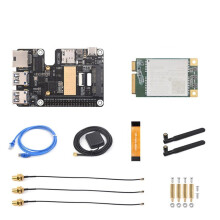 For Raspberry Pi 5 PCle to MiniPCle GbE USB3.2 HAT+ Gigabit Ethernet with EG25-G 4G Module Supports MiniPCIe Interface