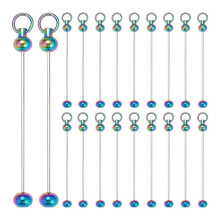 20 Pieces Key Chains Bulk Keychain Beaded Keychains for Jewelry Making Accessories DIY Beaded Keychain Supplies