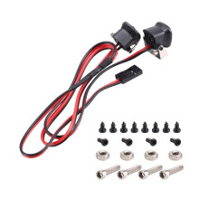 Partes de Holofotes de Luzes LED Dianteiras para 1/10 RC Crawler Axial SCX10 90046 TRX4 TRX6 Redcat Gen8 2LED Luz Vermelha