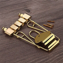 Puente de Guitarra con Cordal Trapezoidal de 4 Cuerdas con Tornillos Compatible con Guitarras Eléctricas Jazz Archtop