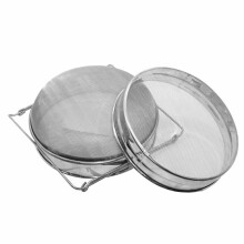 Stainless Steel Honey Strainer Double Sieve Honey Fragment Strainer Honey Extraction Equipment for 5 Gallon Bucket Honey