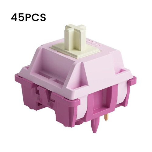 45Pcs Creamy  Pro  5-Pin 30gf Paragraph Axis Compatible with MX Mechanical Keyboard 1