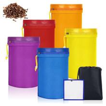 5 Pack 1-Gallon Filter Bag, Storage Bags with Filter Screen Reusable Brew Bag with Adjustable Drawstring Fine Mesh Bag