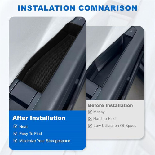 Front Door Handle Inserts Storage Box Tray for   2024 Interior Accessories 2