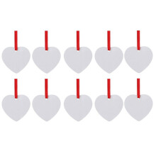 10Pack Sublimation Christmas Blanks , Blank Aluminum Board Ornaments White Blank Ornaments for DIY Christmas Day D