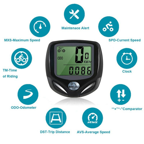 Bicycle Wireless Waterproof Magnet Sensor Bicycle Speedometer Digital Odometer Multifunctional Bicycle Accessories 2