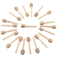 25Pcs Long Handle Wood Honey Spoons Mixing Sticks Dipper Honey Extractor for Jar Coffee Milk Tea Supplies Kitchen Tool