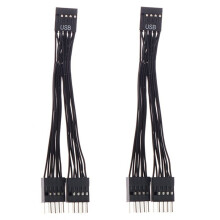 Cavo di Prolunga USB per Scheda Madre del Computer da 2 Pezzi Cavo di Prolunga Audio HD da 9 Pin da 1 Femmina un 2 Maschio per Splitter un Y per PC da
