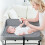 Baby Diaper Pads Bamboo Quilted Thicker Waterproof Changing Pad Liners, 3 Count Gray 5