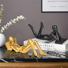 Decor Reading Statue Home Decorations, Shelf Decor Accents Resin Collectible Figurines for Office Bedroom