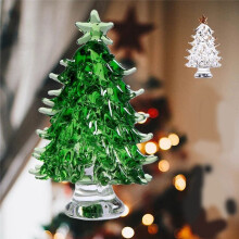 2 Stuks Kristal Kerstbomen Open Haard Schoorsteenmantel Decor Bureau Topper Kunstplanten Kristalglas Boom Kristal Ambacht
