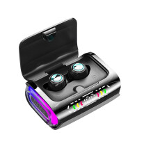 DX01 TWS  5.3 Oortelefoon 8D Stereo Surround Sound LED Digitaal Display Aanraakbediening Sportoortelefoon met Microfoon