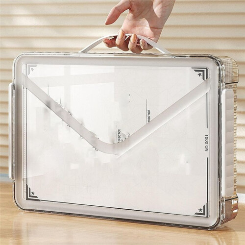 A4 Scrapbook Paper Storage, Photo Storage Box, Plastic File Box 2Pack 1