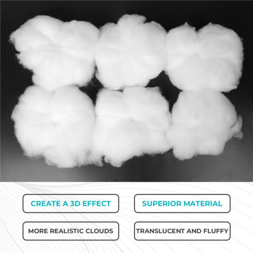9PCS Clouds Decorations for Ceiling, Cotton Simulation Hanging Cloud Decoration, 3D Artificial Clouds Props