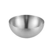 Silver Stainless Steel Fruit Salad Bowls Large Capacity Korean Style Food Container Soup Rice Noodle Kitchen Tableware